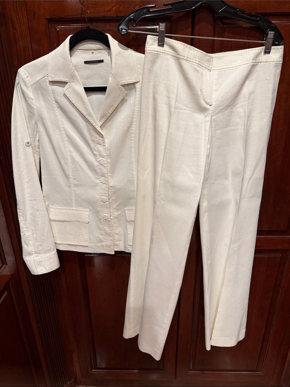 Cream Women's Pants & Matching Jacket Set